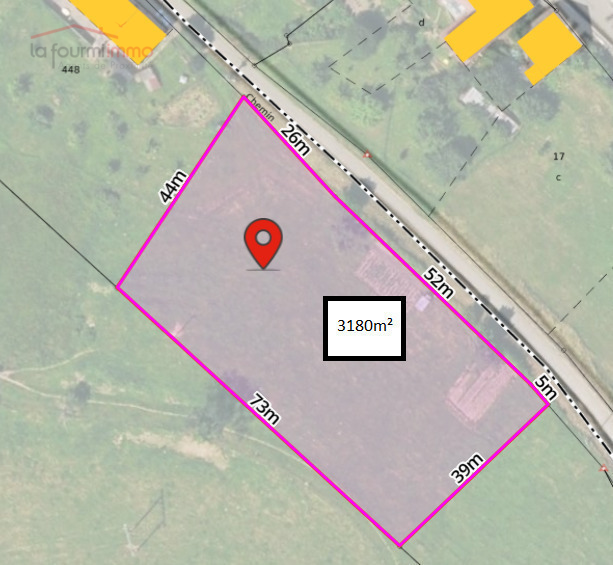 Terrain de 31,8 ares dont 18,13 ares constructibles - Parcelle 449 section 14 - mesures via g ofoncier modifi
