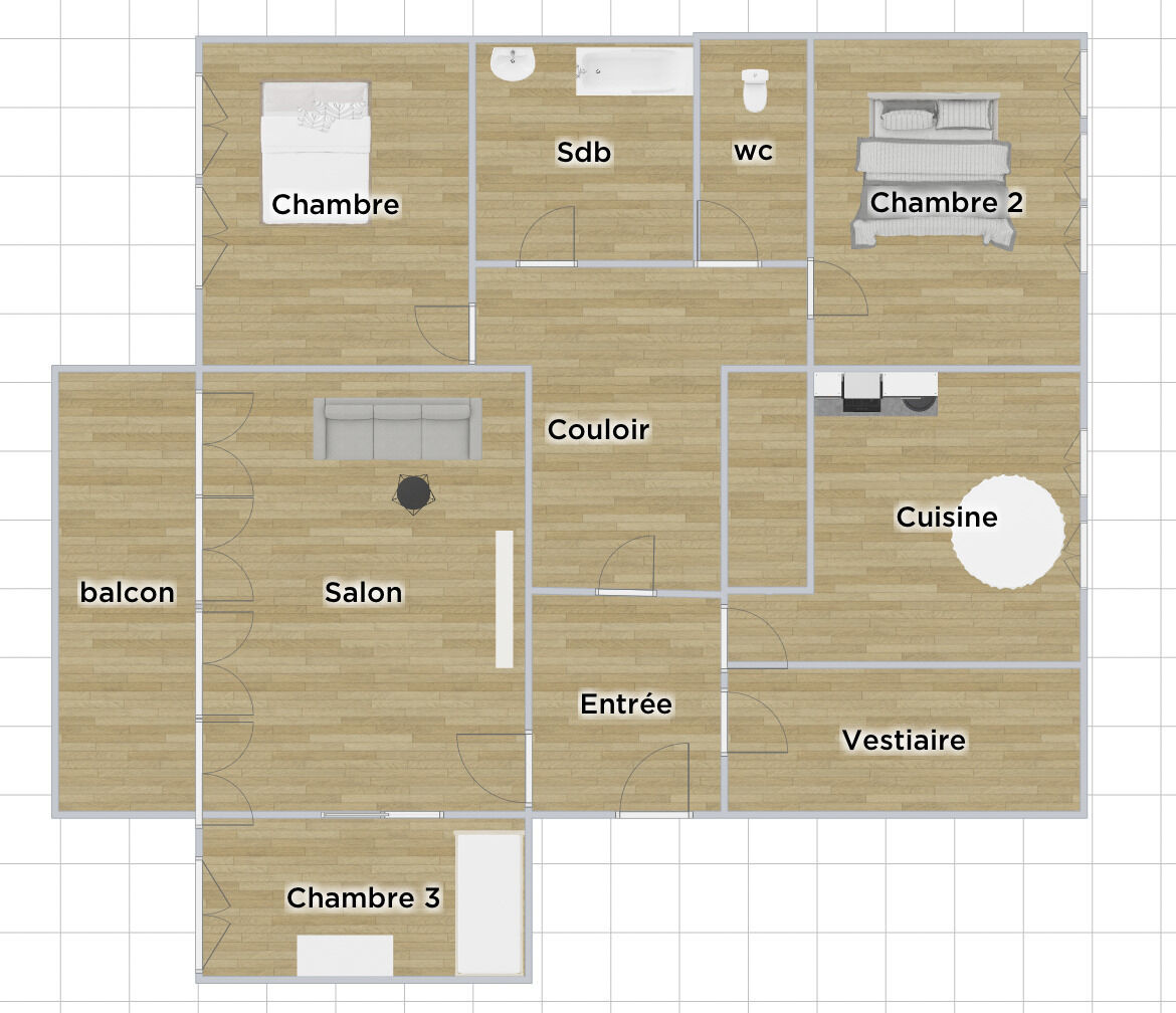 F4, 74m2, Le Perreux sur Marne - Plan