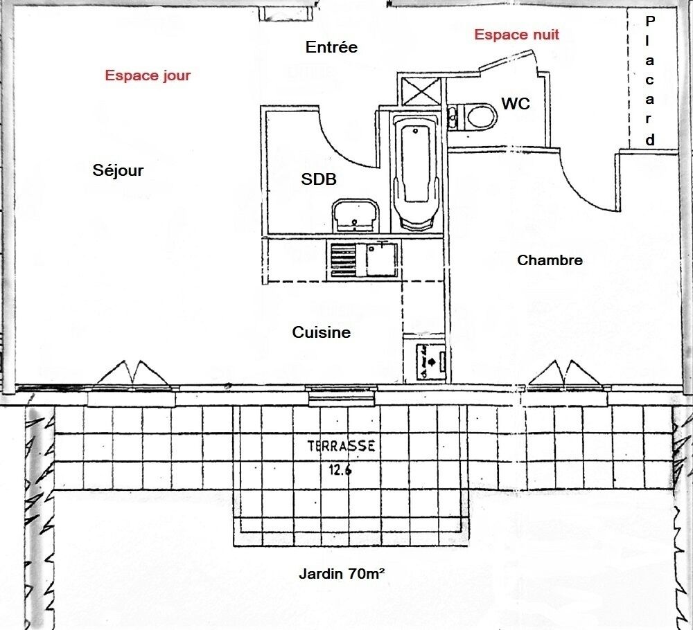 --"Sous Compromis"--2 pcs en Rez-de-jardin + Garage - Plan t2 faullumel