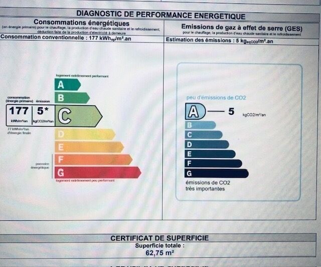 F3 : 2 balcons, garage double. - Dpe  ges  f3 eckbolsheim bois romain  20231206