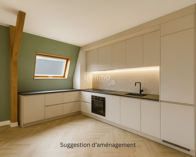 Appartement 4-5 pièces rénové dans une maison de maître - Suggestion d aménagement cuisine ia