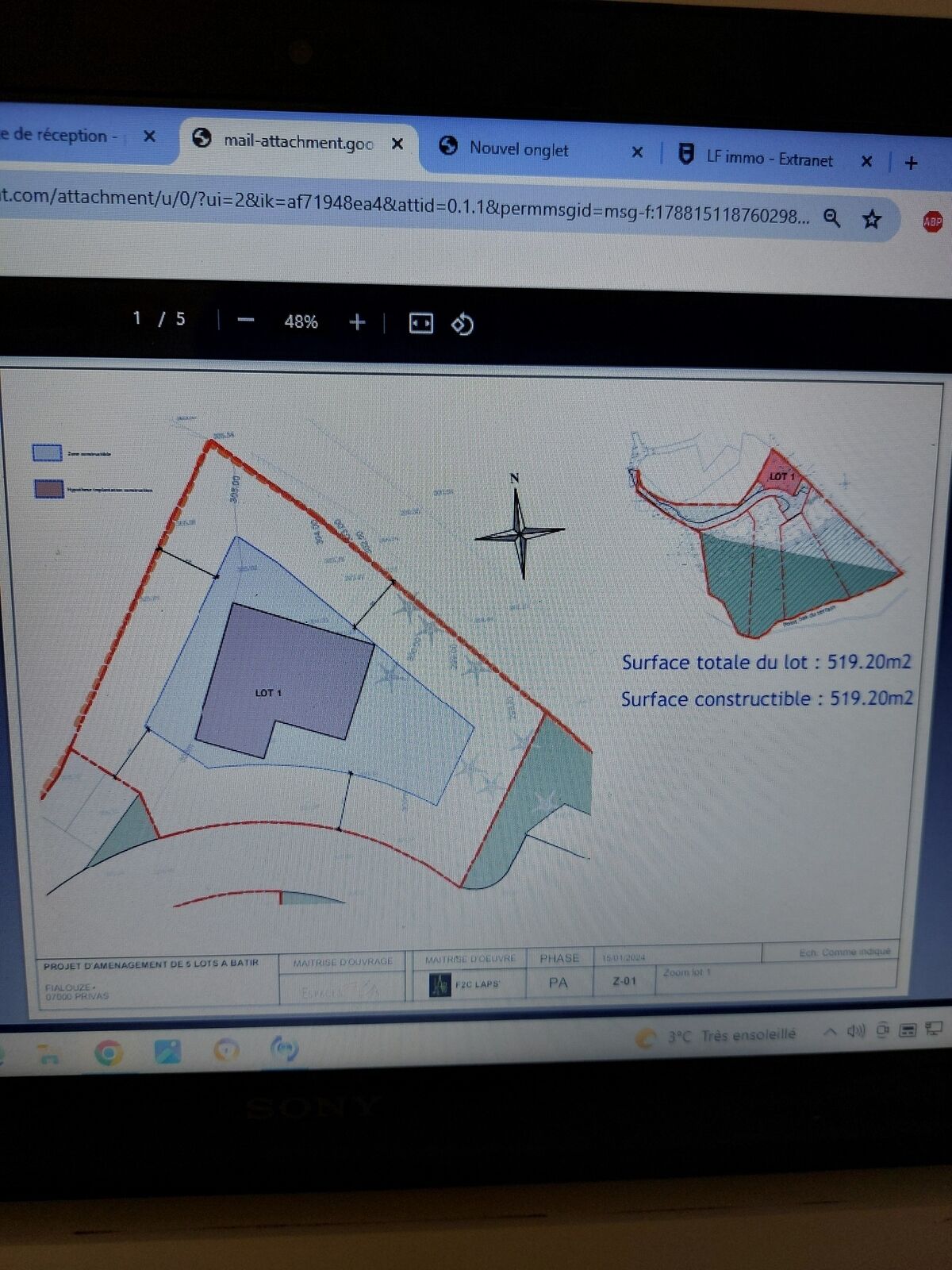Privas-(07000)-Terrain à bâtir pour la réalisation de 5 villas  - 17054098033111986281660802170915
