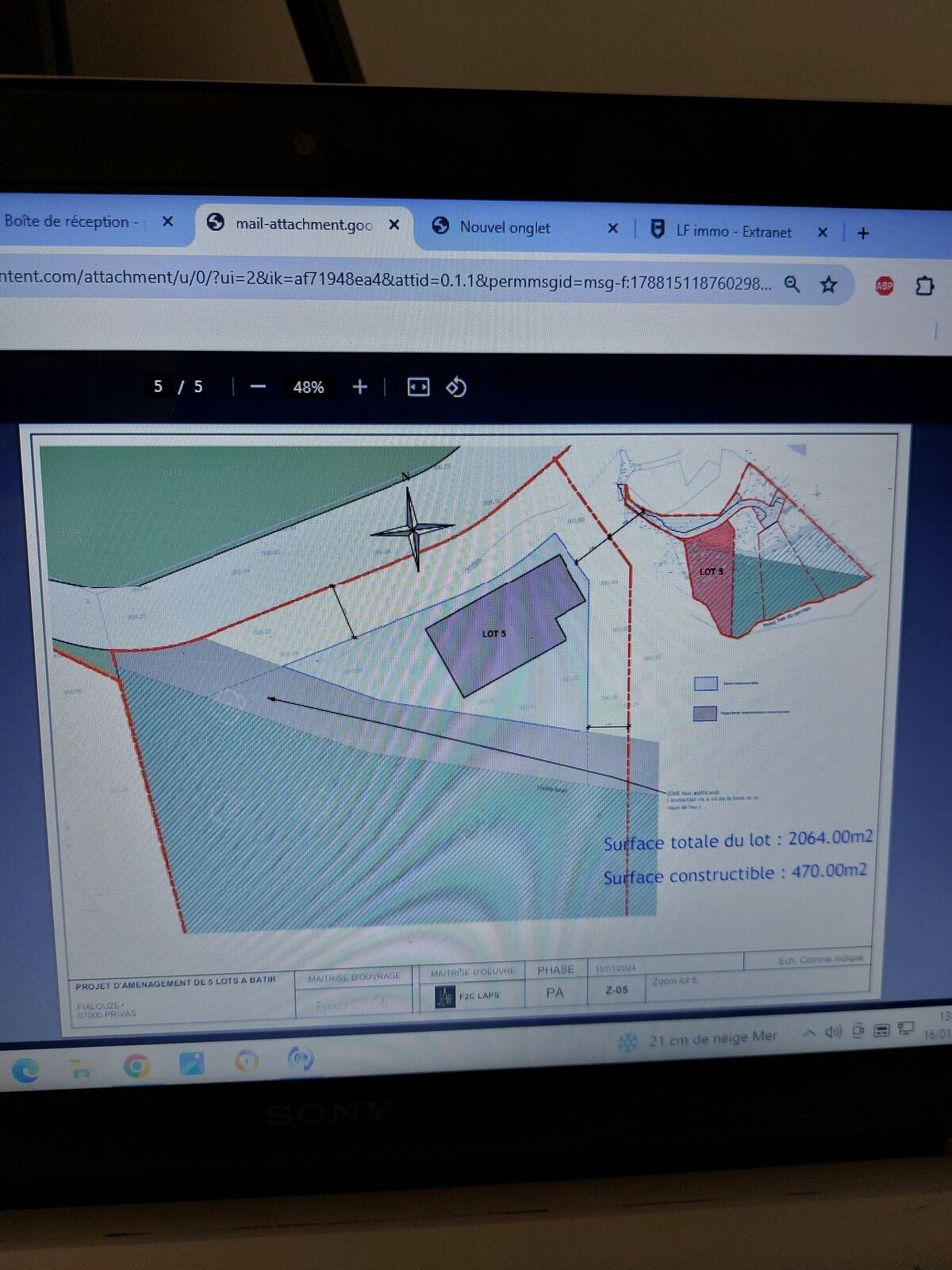 Privas-(07000)-Terrain à bâtir pour la réalisation de 5 villas  - 17054098740723735413520052485432