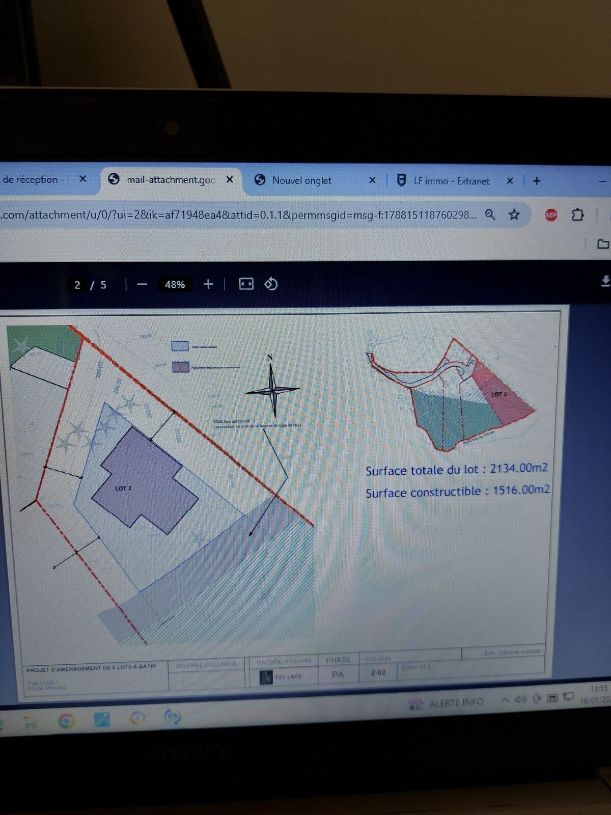 Privas-(07000)-Terrain à bâtir pour la réalisation de 5 villas  - 17054096998418633432581095892554
