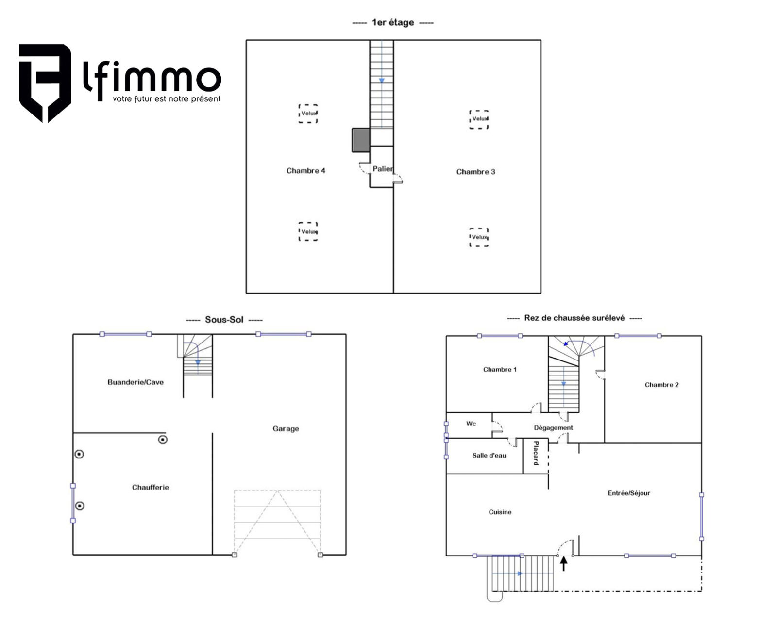 Maison 5 pièces 100m²  - Plan creation
