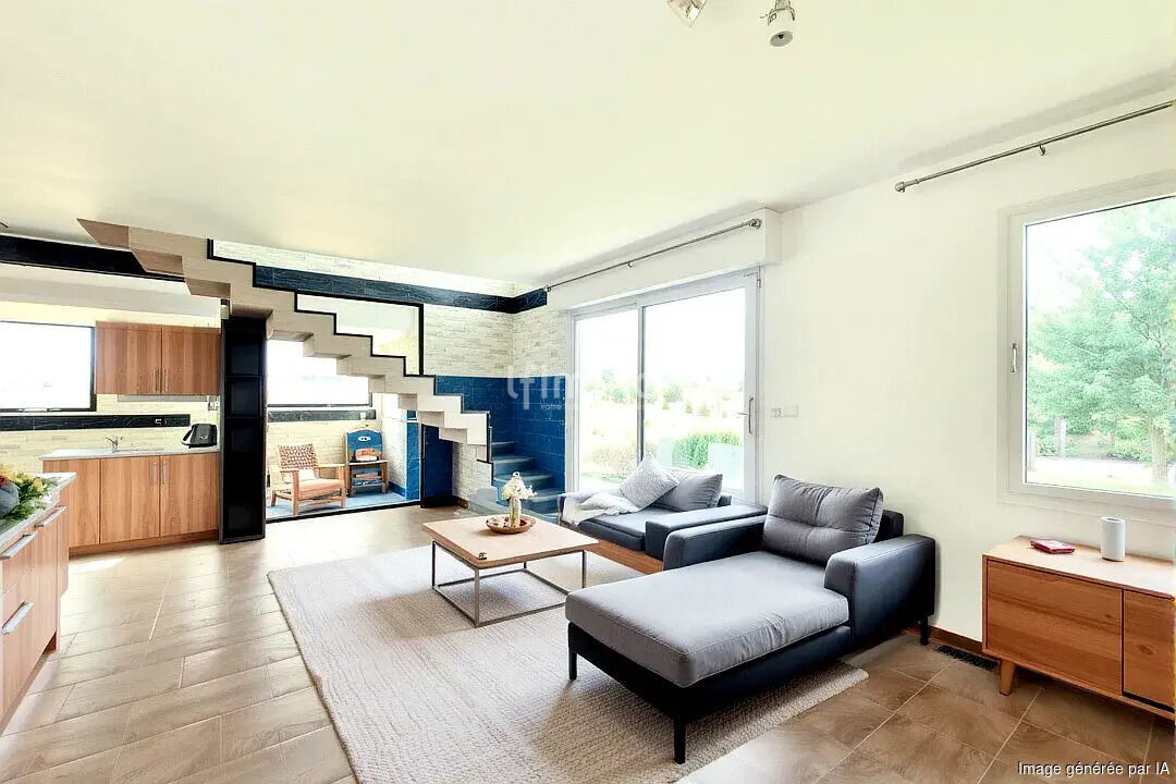 Maison spacieuse et contemporaine dans un quartier résidentiel. - Ia generated 1759244303