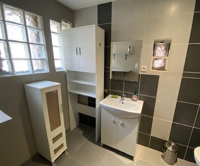 Ensemble immobilier, 1 local commercial et 2 appartements.  - Salle d eau derrasg