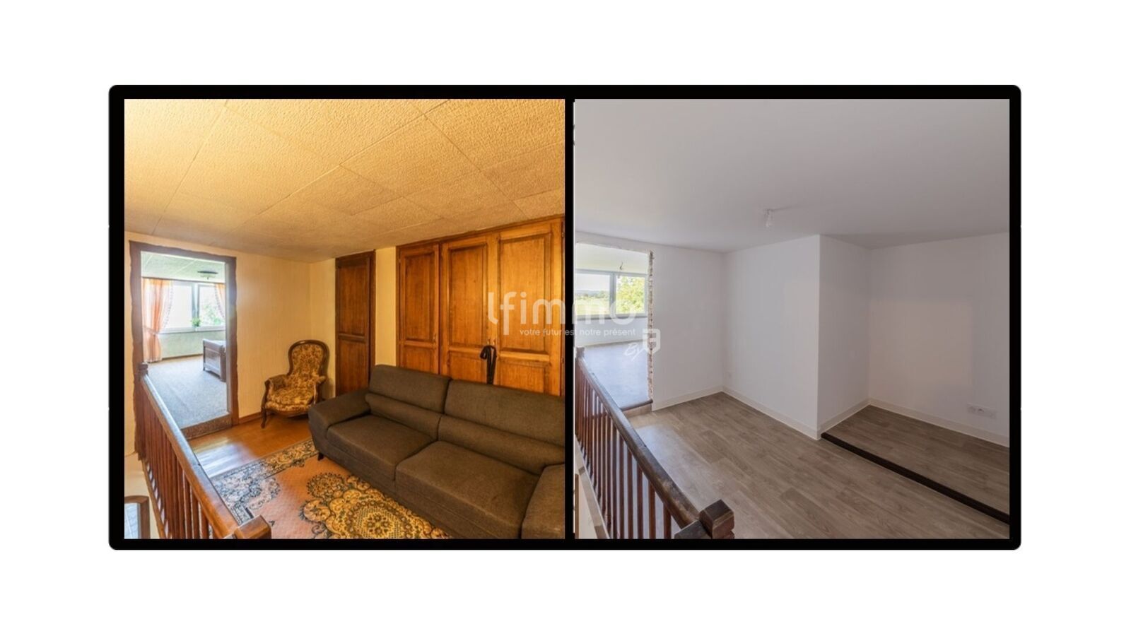 Grande Maison Familiale, avec Dépendances, en Pleine Campagne. - Dégagement étage av - ap