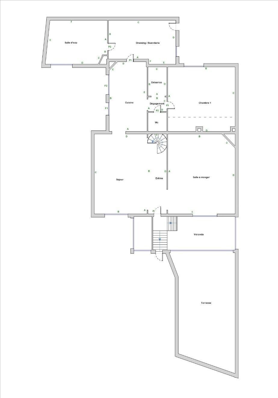 Thiais / Maison 5 pièces / Quartier La Prévoté - Plan niveau 0