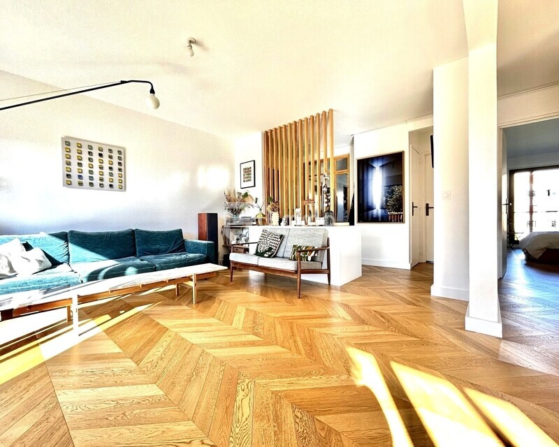 Appartement élégant 96 m2, jardin 400 m²   - Salon