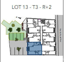 Grand F3 neuf en construction à Vaux-le-Pénil :  - Etage 13