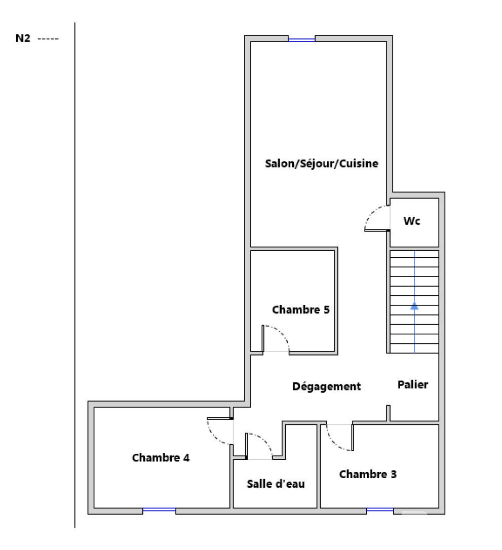 Maison de ville - 184 m² - Saint André de Sangonis - Plan 2eme etage