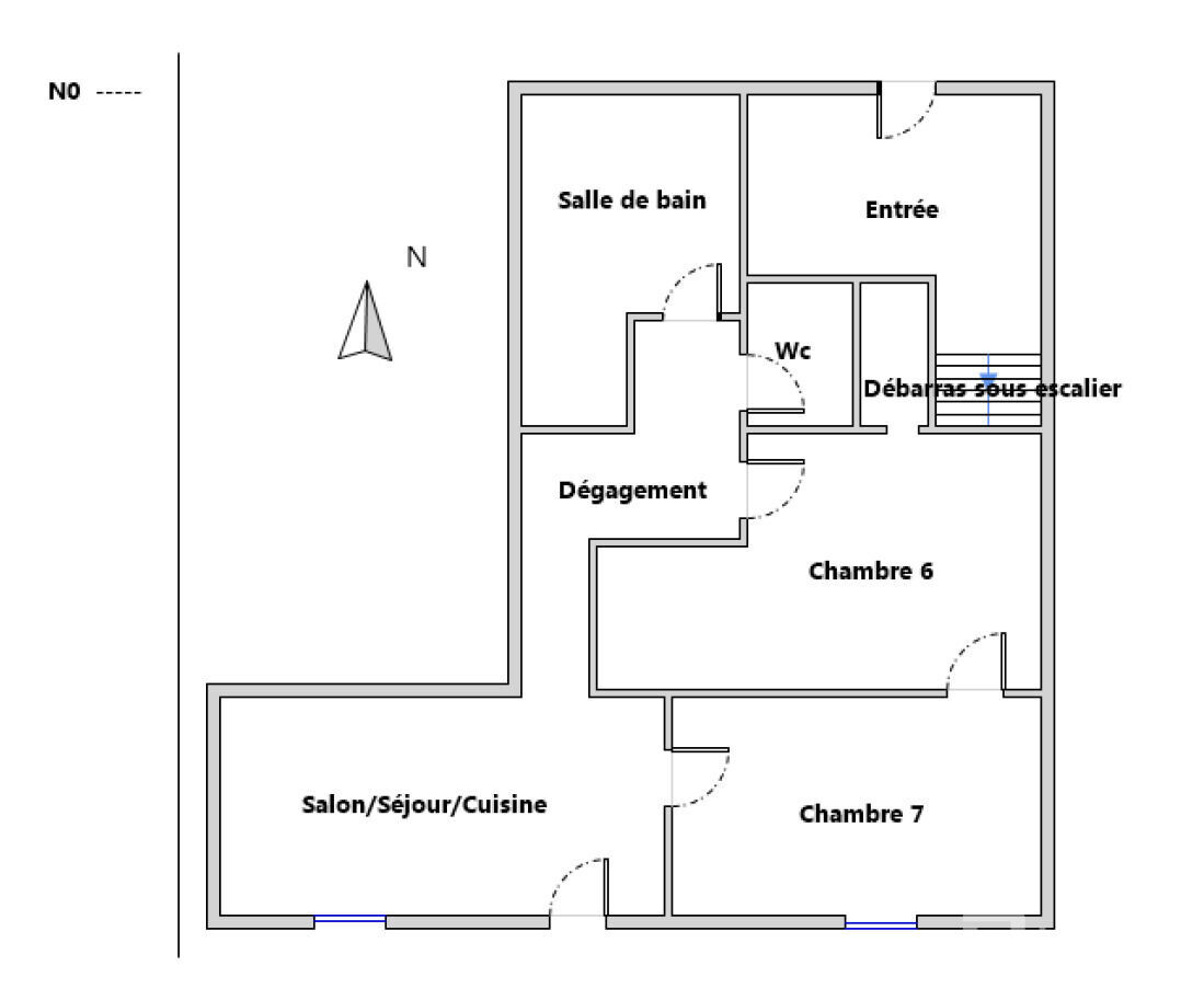Maison de ville - 184 m² - Saint André de Sangonis - Plan rdc