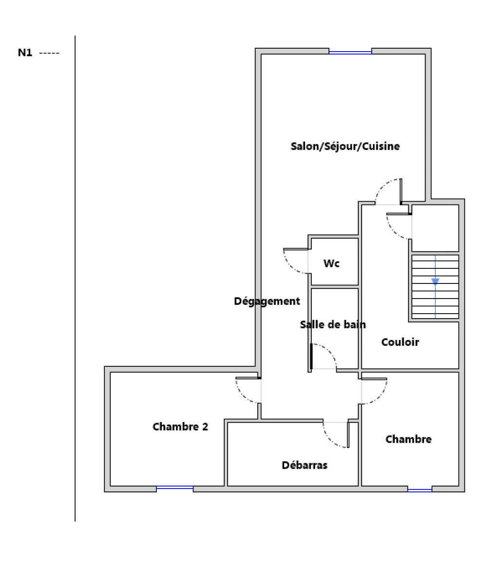 Maison de ville - 184 m² - Saint André de Sangonis - Plan 1er etage
