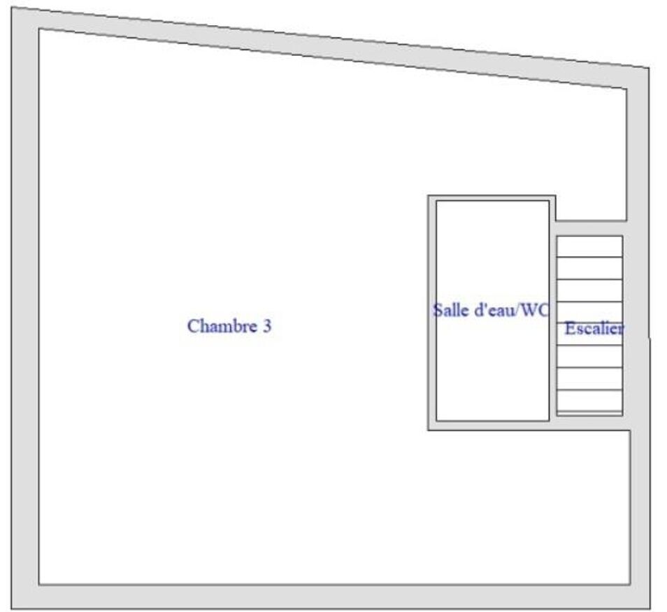 Maison de village - Plan combles aménagés