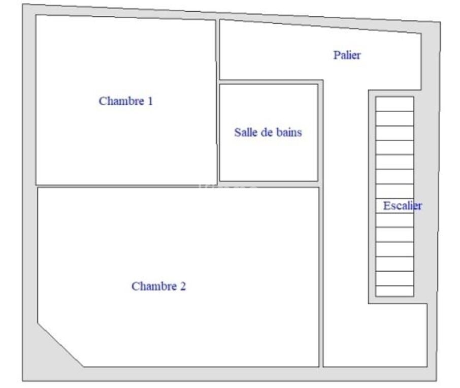 Maison de village - Plan 1er niveau