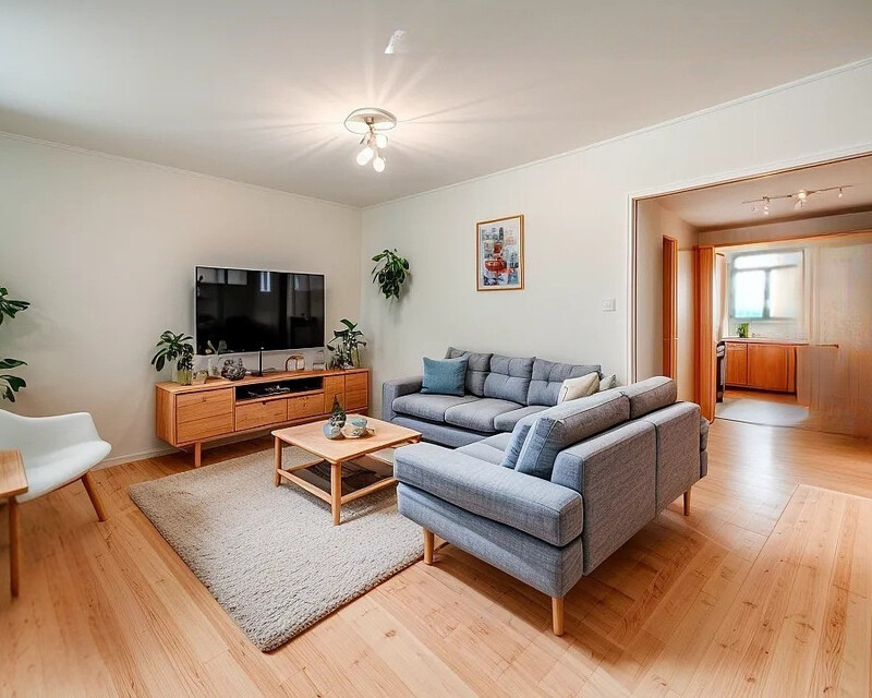 Beau F3, deux chambres , parking et cave  - Séjour Image Virtuelle