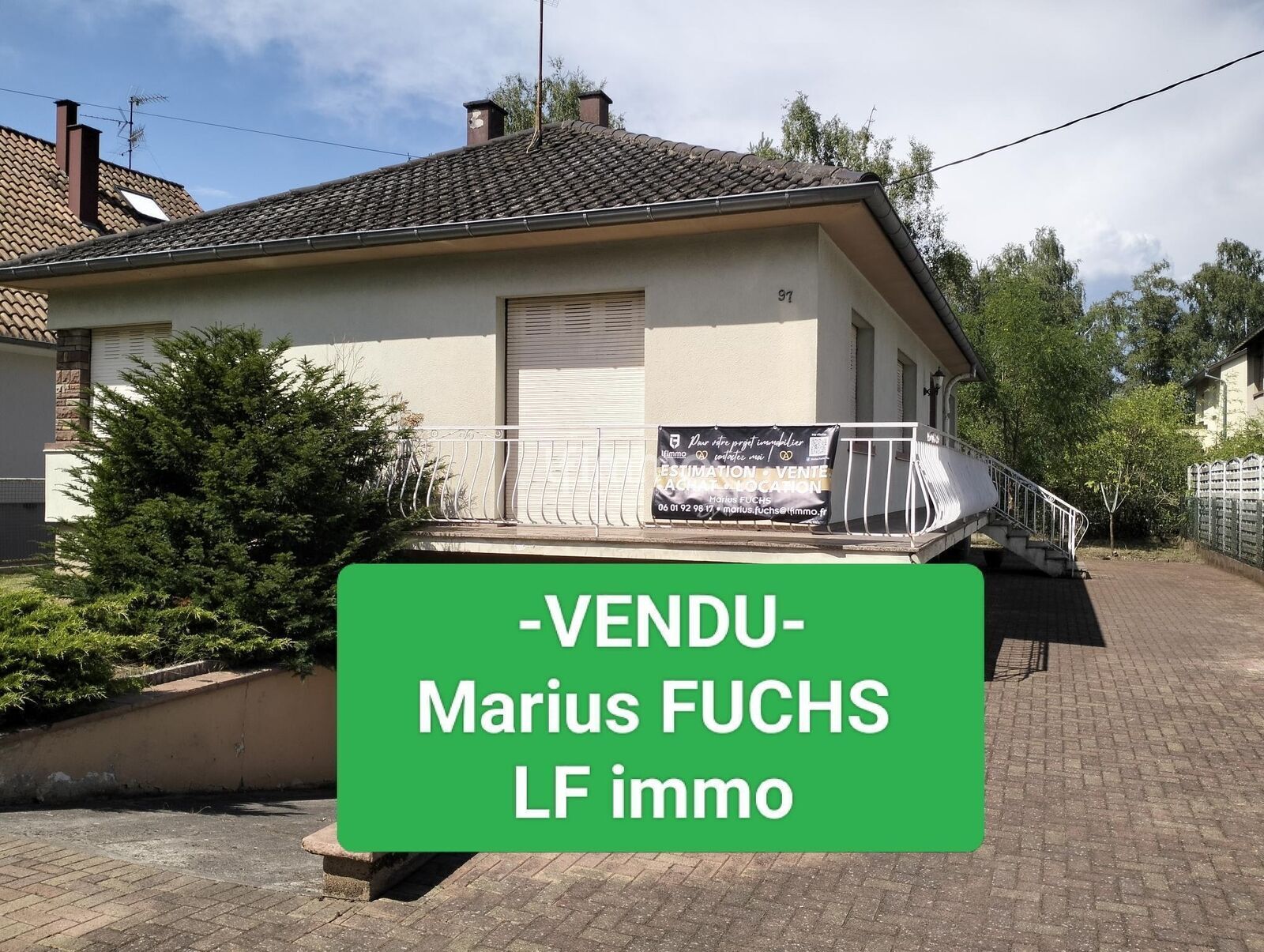 Plain pied d'environ 106 m2 habitables, sur 5.13 ares - Vendu