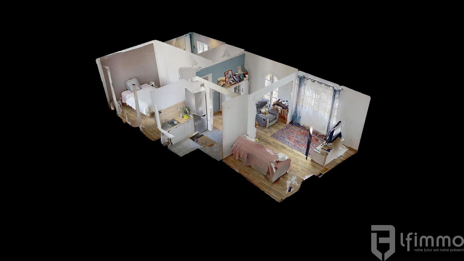 T2 Rénové au Cœur de Narbonne - Narbonne-hopital-dollhouse-view