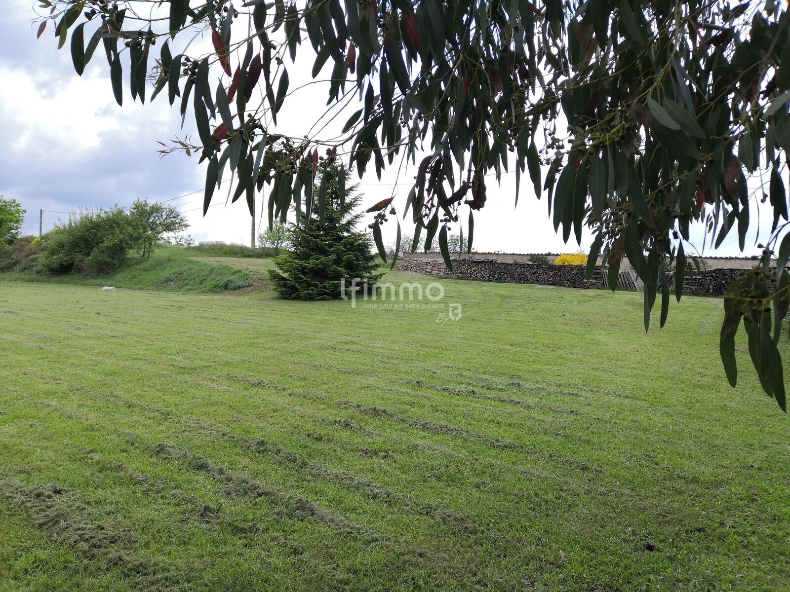 Trop Tard ! En route vers son compromis ! - Des pierres et des tas de bois parfaitement rangés s'alignent le long des murs d'enceinte...