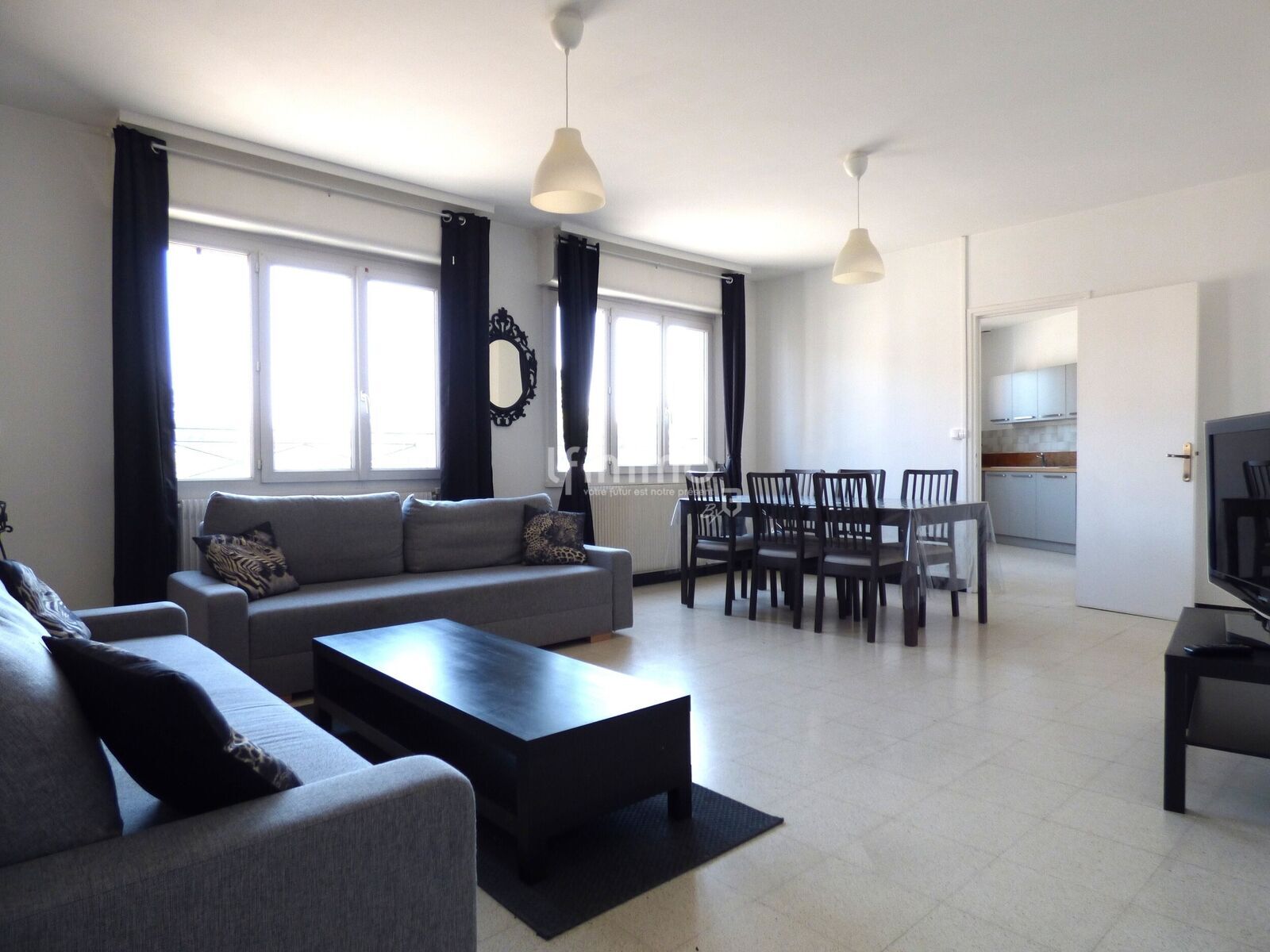 62223 - Saint-Laurent-Blangy - T4 meublé avec terrasse et garage - Séjour 1