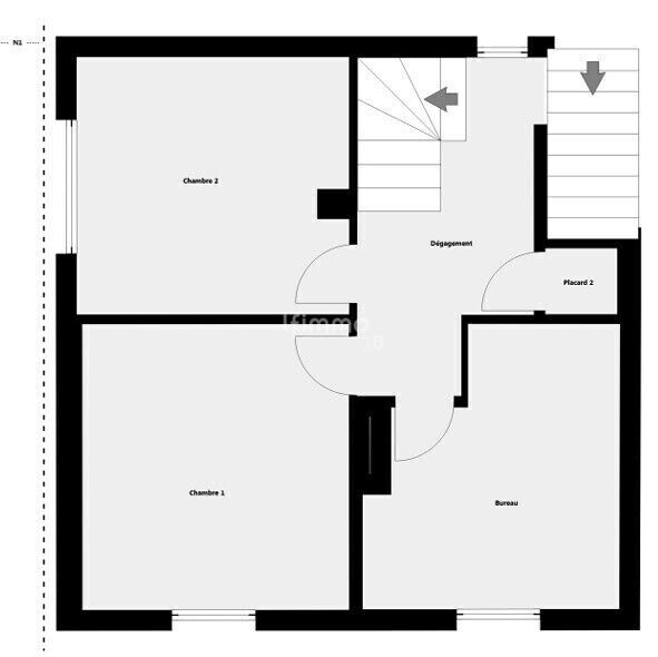 Maison 4 pièces  - Plan 1er étage