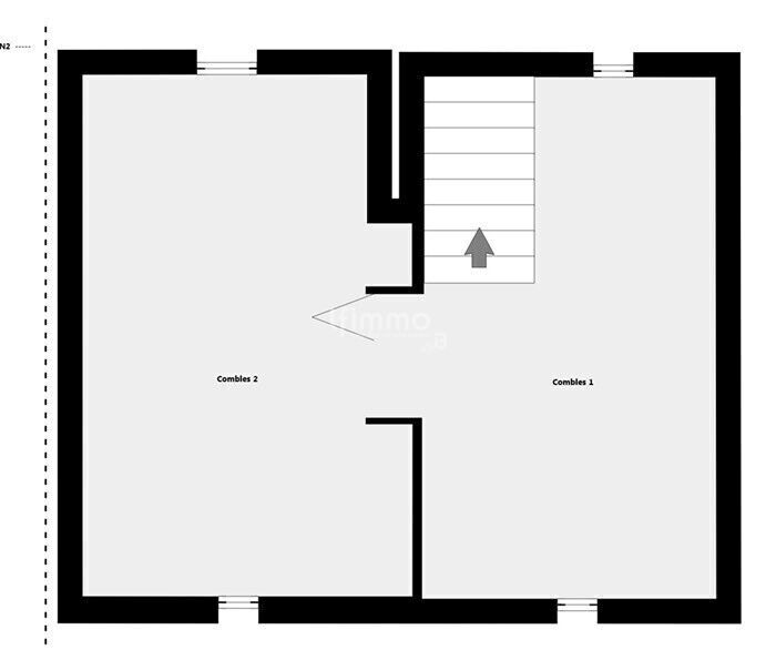 Maison 4 pièces  - Plan combles