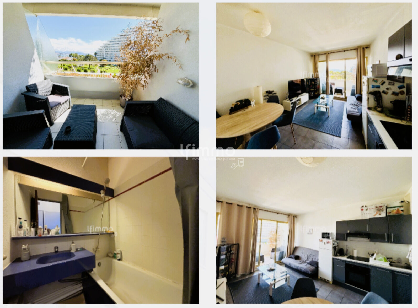 Marina, 2 pièces avec terrasse et vue mer, port, jardins - Img 5075