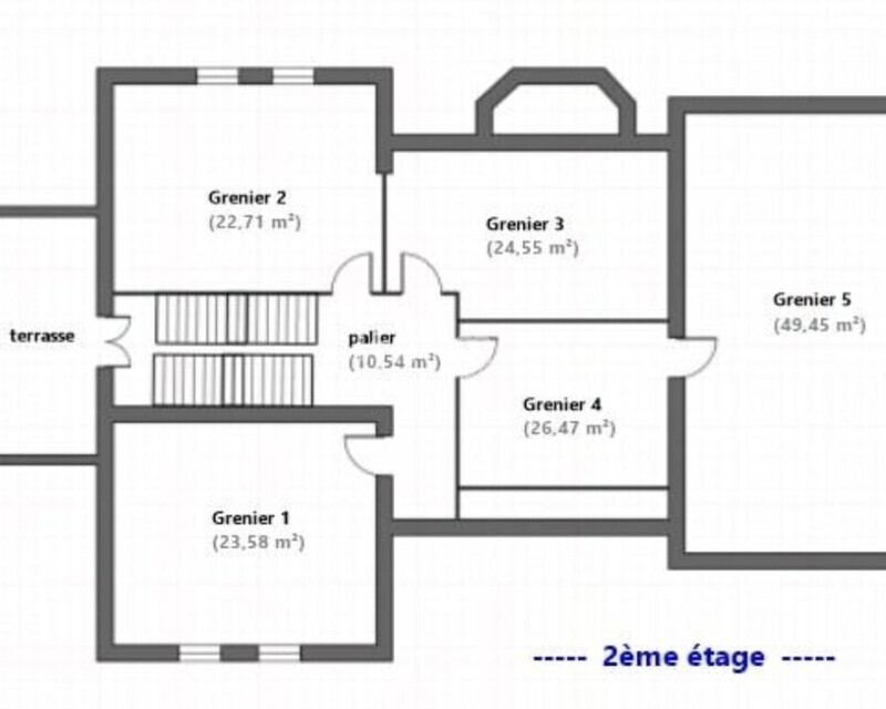 435 m² pour Coworquie  étudiante ou intergénérationnelle - 2eme etage