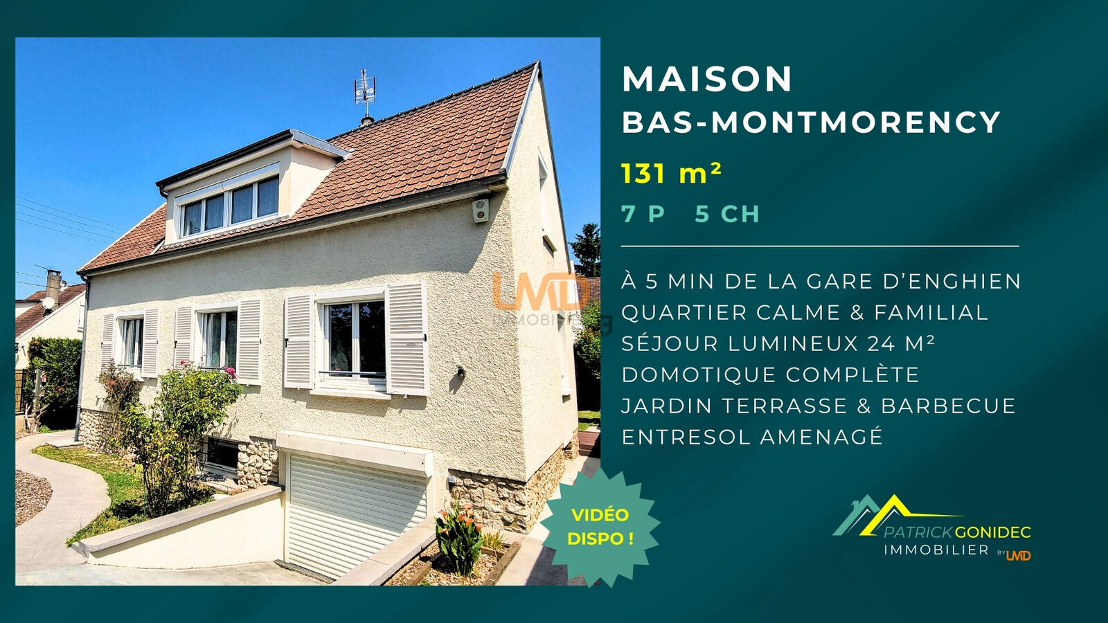 Maison 7 Pièces –  5 Chambres - 155 m²  – Bas Montmorency - 1