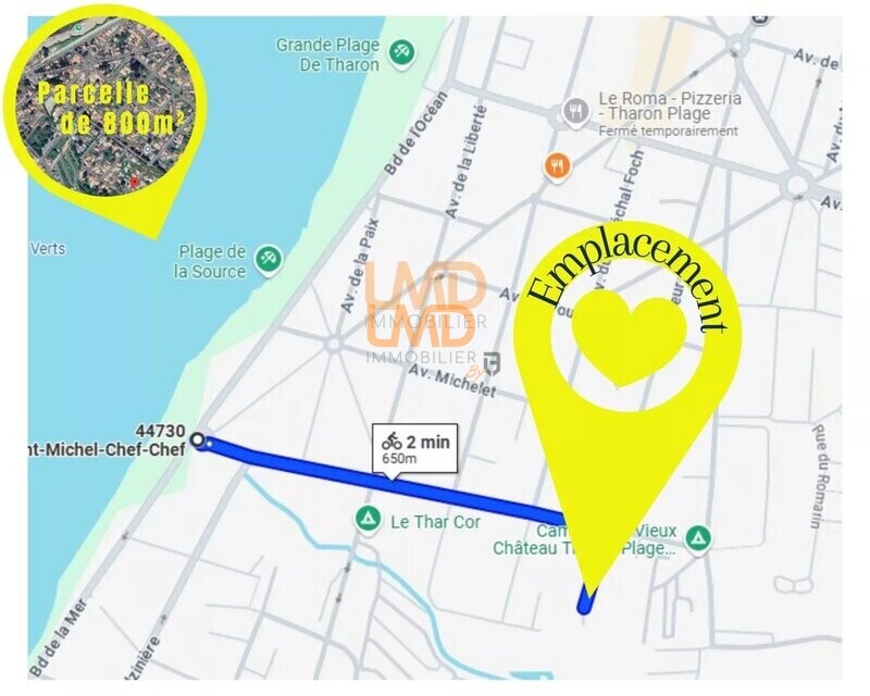 Terrain Idéal à Tharon-Plage, 800 m² Proche Mer - b8b66741-5b6e-4dad-bfed-782e9fc1cc41