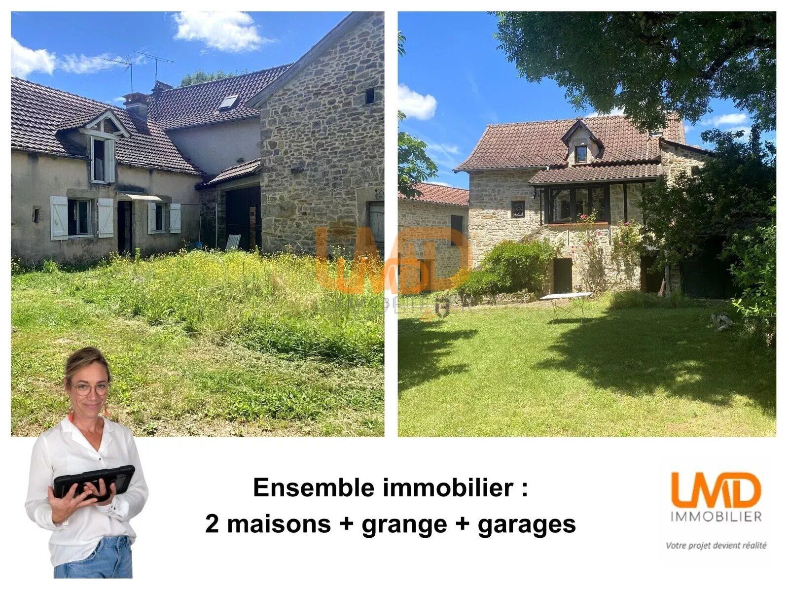 Ancien corps de ferme avec deux maisons en pierre et dépendances - 684282de-5159-4d48-9cf1-a581c76c8aca