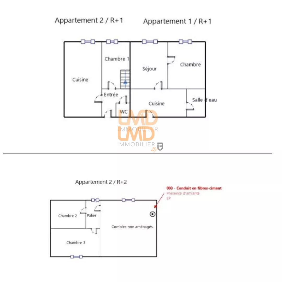 Immeuble composé 2 logements T2 + T4 avec garages à rénover - 596dc3d2-d1a6-476a-aa6d-df10bbb72052