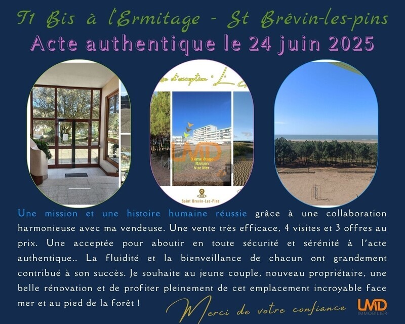 Vue Mer, balcon, place parking quartier "Ermitage". - N 29- soulard-hanss-pirault