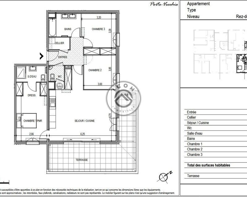 Appartement T4 avec parkings - Plan a02
