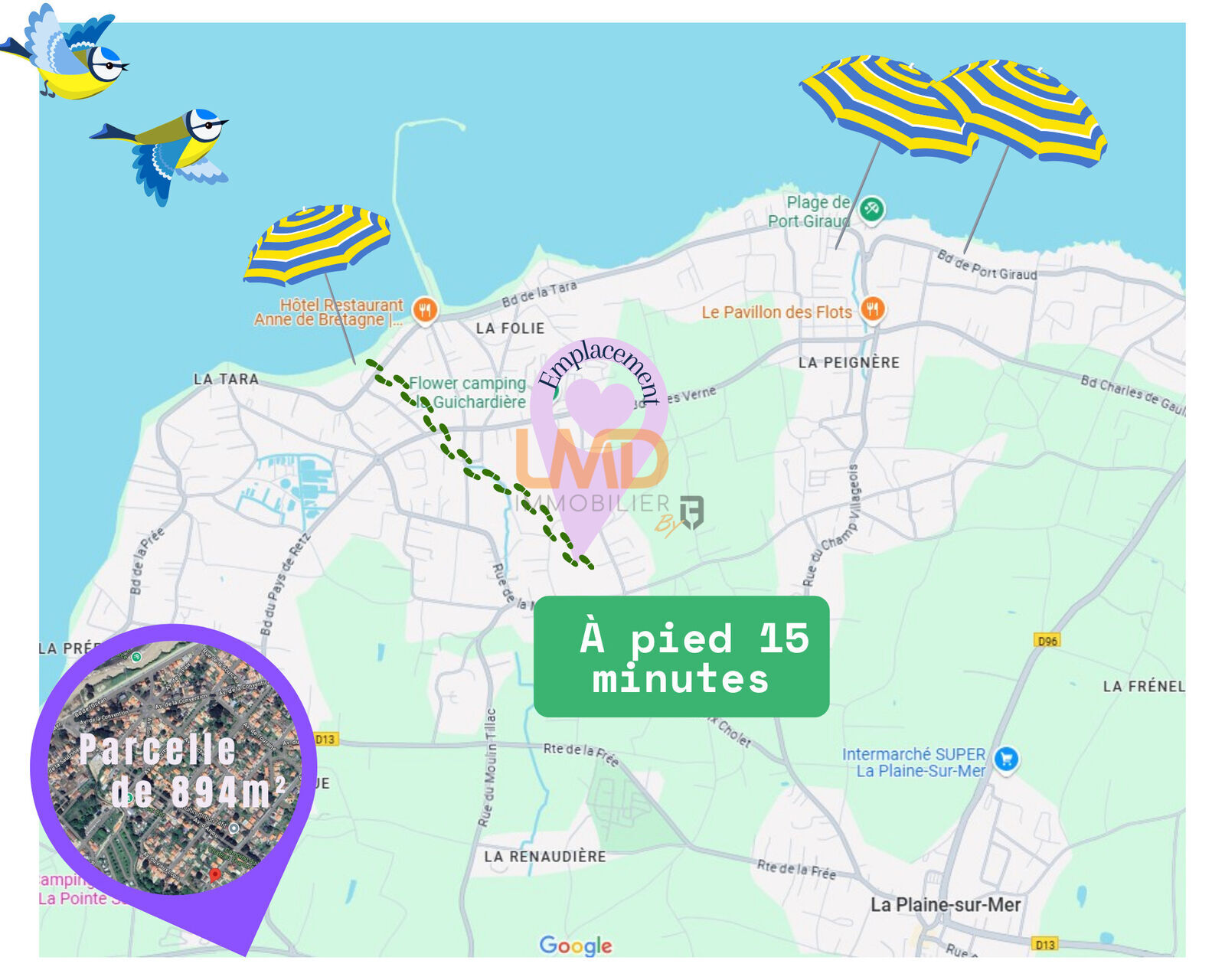 Terrain à bâtir, campagne et proche mer, au calme. - 4