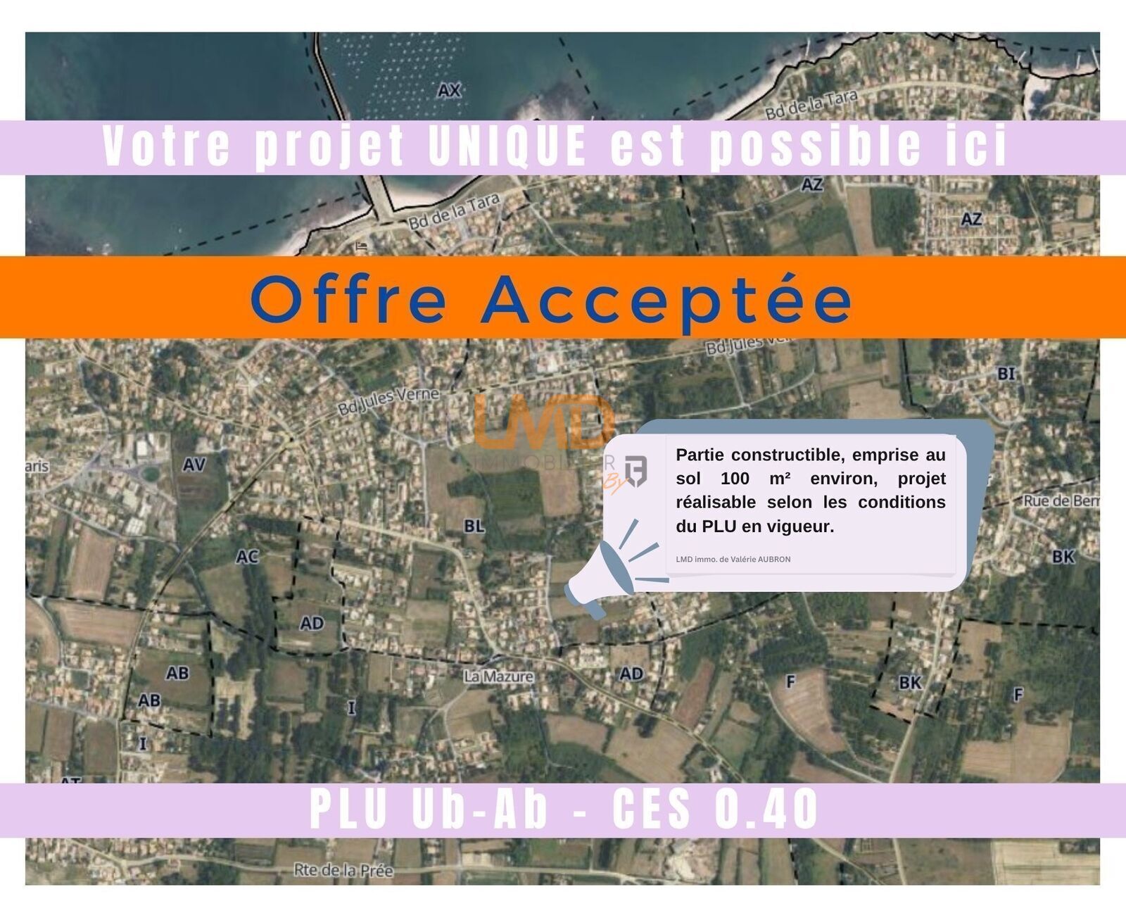 Terrain à bâtir, campagne et proche mer, au calme. - Terrain vezin bl508 - la plaine sur mer