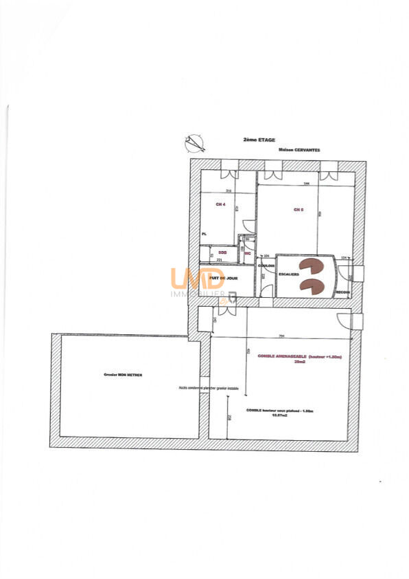 Grande maison rénovée - fort potentiel - 2eme etage