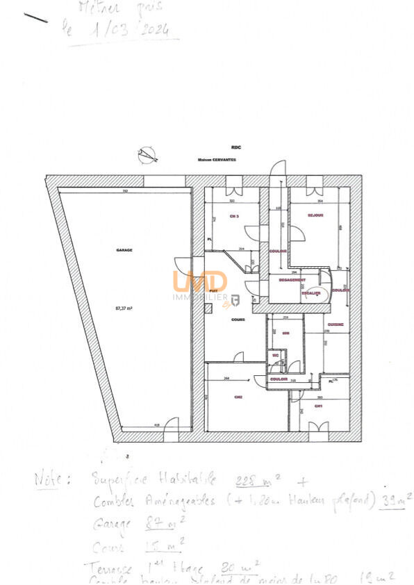 Grande maison rénovée - fort potentiel - Rdc maison alignan