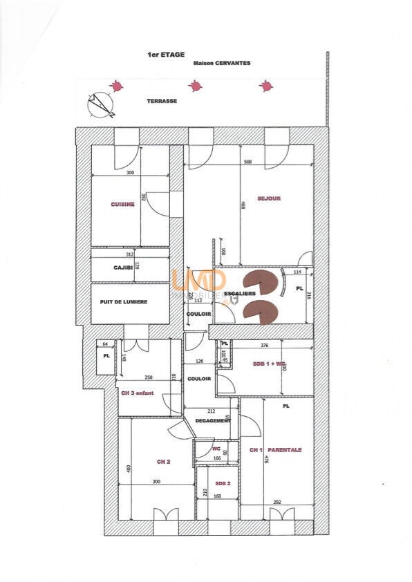 Grande maison rénovée - fort potentiel - 1er etage