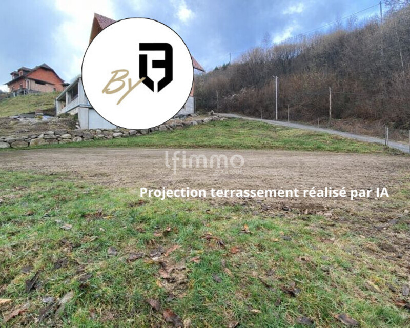 Terrain libre de constructeur de 550m²  - Aménagement terrain réalisé par ia