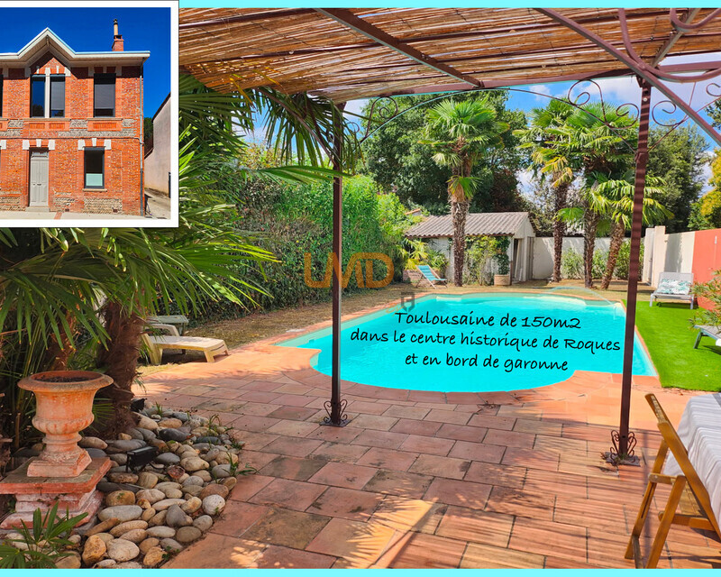 Toulousaine de 150m2 en bord de Garonne, centre historique de Roques - Mmontage1