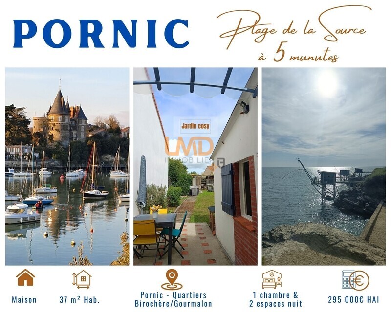 Charmante maison - Quartier La Birochère - Gourmalon - Pornic 37 m  - présentation
