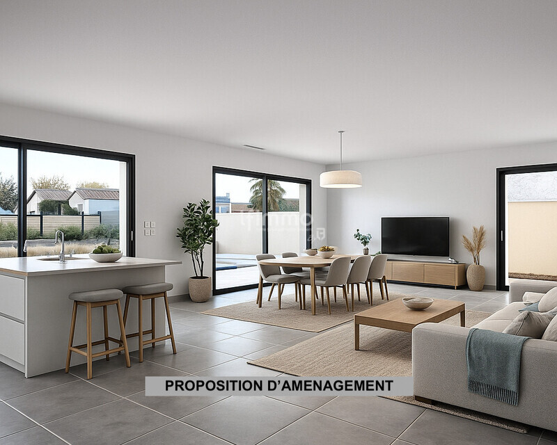 Un bel équilibre entre confort et intimité maison T4 plain pied - Idée d aménagement