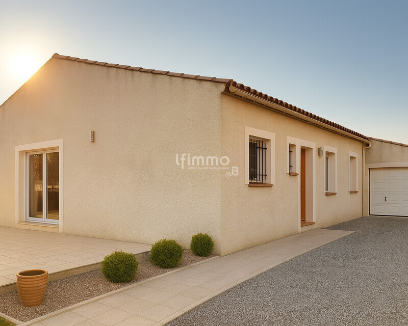 Maison T5 plain pied proche de Narbonne - DEVANT MAISON 
