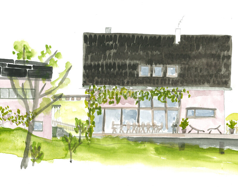 Terrain à bâtir 10ares plein sud à Sickert (68290) - projet façade sud