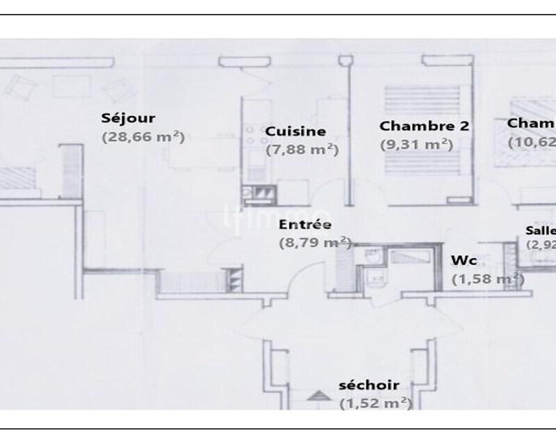 Négocié pour vous T3 de 69,76 m² +parking et cave - Plan georges 