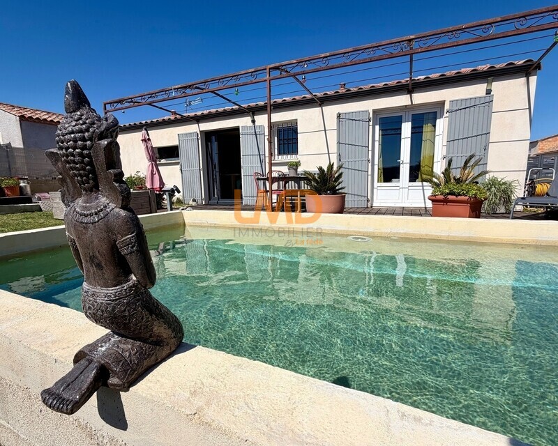 villa plain pied prox Alès et Nîmes piscine vue dégagée - villa 2017 à la vente aigremont