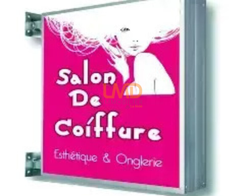 Fond de commerce Salon de coiffure - Panneau fond coiffure