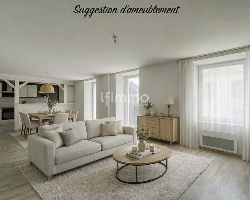 Spacieux 4 pièces dans un cadre préservé - Séjour meublé par ia